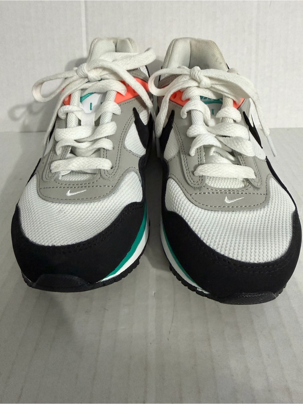 Nike Women’s Air Max White, Black, Teal & Coral Lace-Up Sneakers